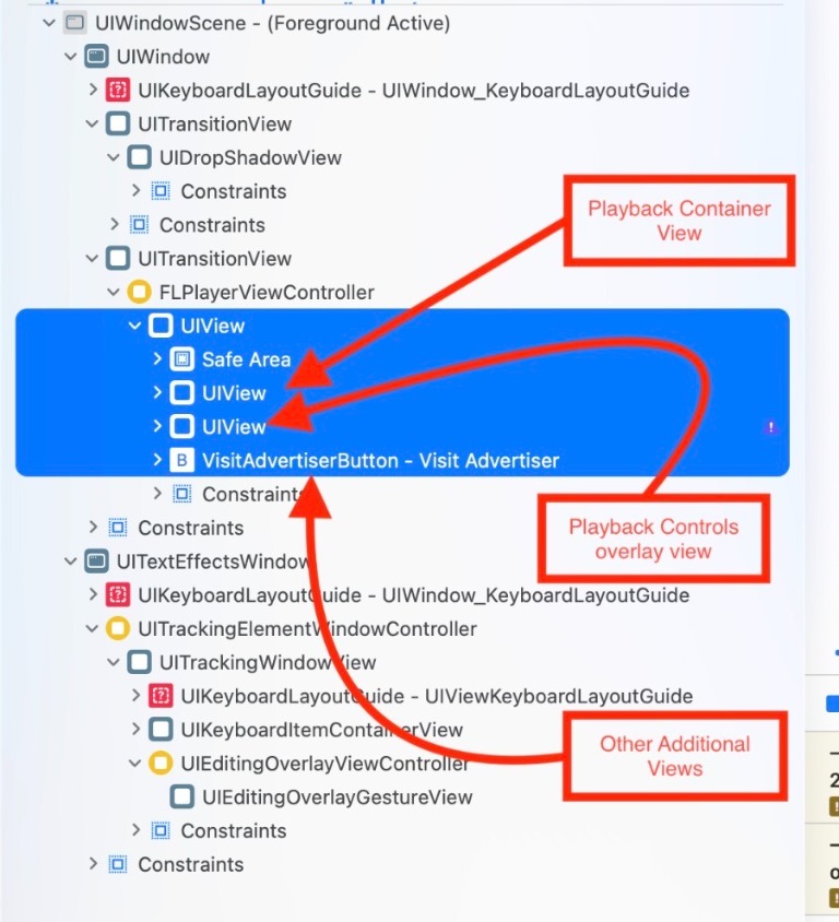 MediaTailor app view hierarchy